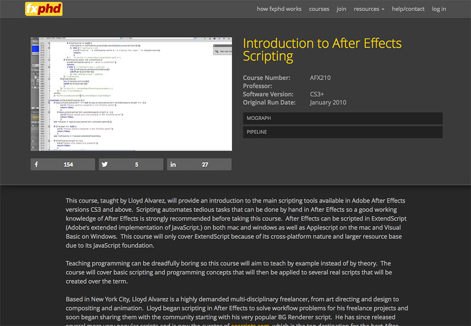 Places To Learn After Effects Scripting Online Motion Array